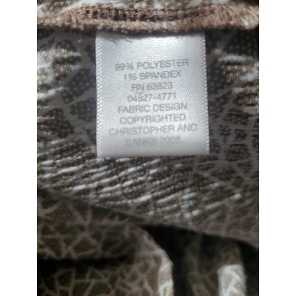 Christopher & Banks Abstract Print Blouse Size L Career Work Casual EUC - Picture 5 of 6